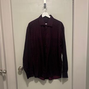 Elegant Maroon Men's Button Down Shirt